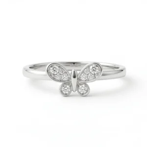 Srebrni prsten Leptir 925 sa cirkonima na krilima