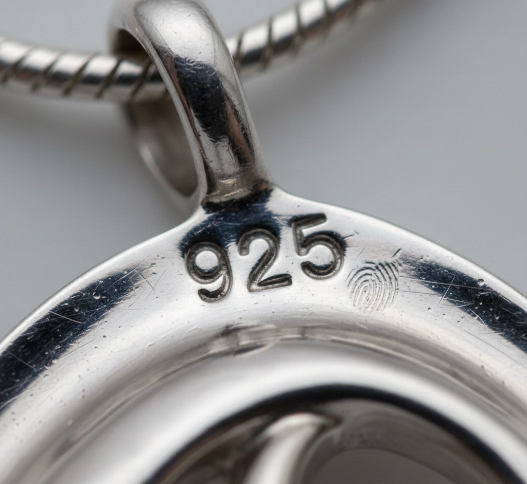 oznaka 925 na ženskom srebrnom privesku