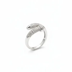 Srebrni prsten ekser sa cirkonima 925