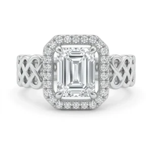 srebrni prsten ples zvezda na beloj pozadini