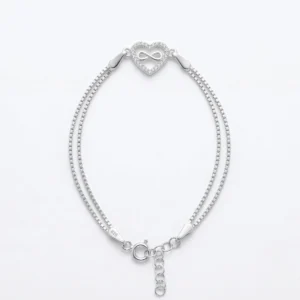 Srebrna narukvica Sjaj beskraja 925 sa simbolom beskonačnosti i cirkonima