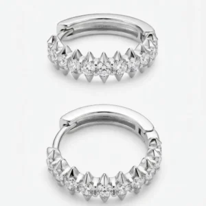 Srebrne alke Rebel 925 sa modernim dizajnom na beloj pozadini