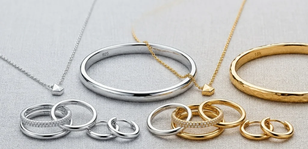 razlika između srebra i zlata nakit