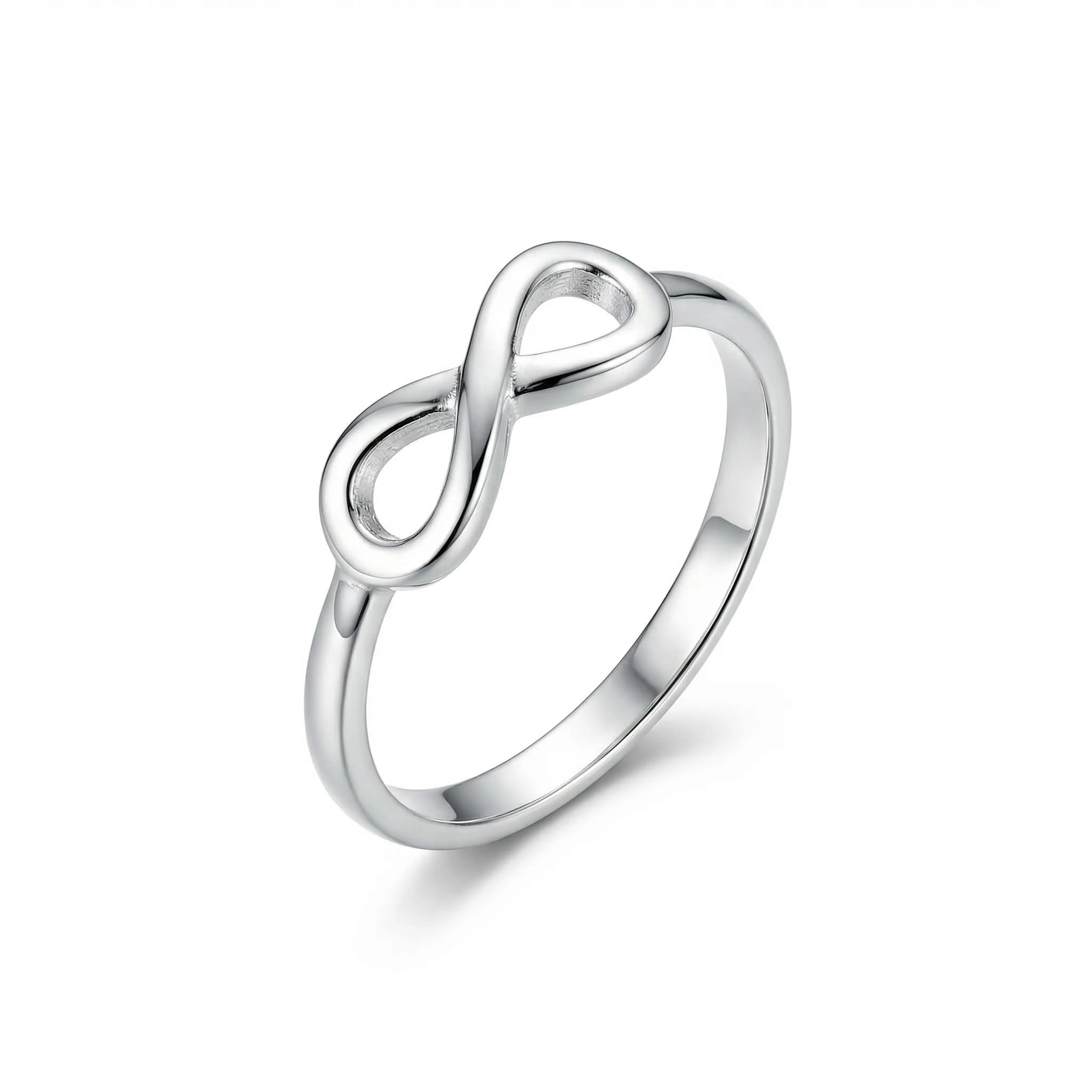 Srebrni ženski prsten 925 sa motivom beskonačnosti Infinity glat dizajn.