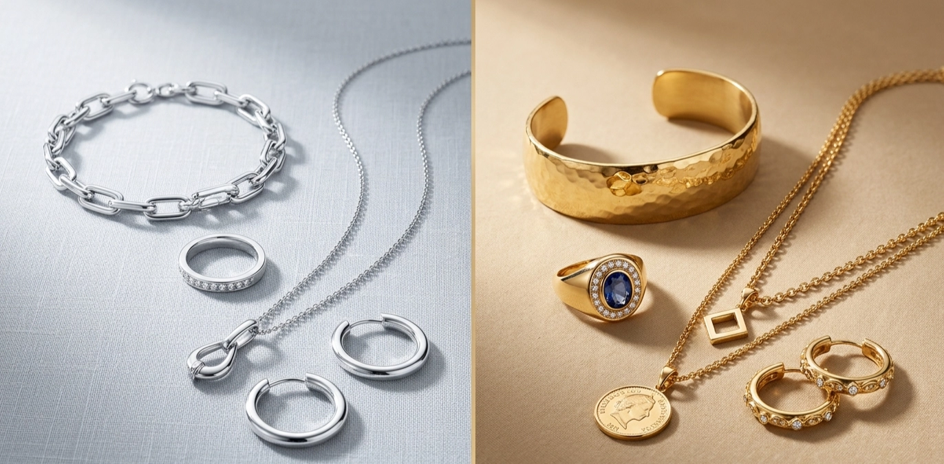srebro vs zlato nakit poređenje