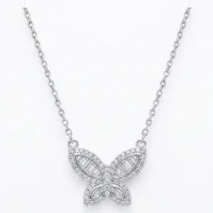 Srebrna ogrlica Crystal butterfly sa elegantnim priveskom leptira optočenim blistavim cirkonima srebro 925