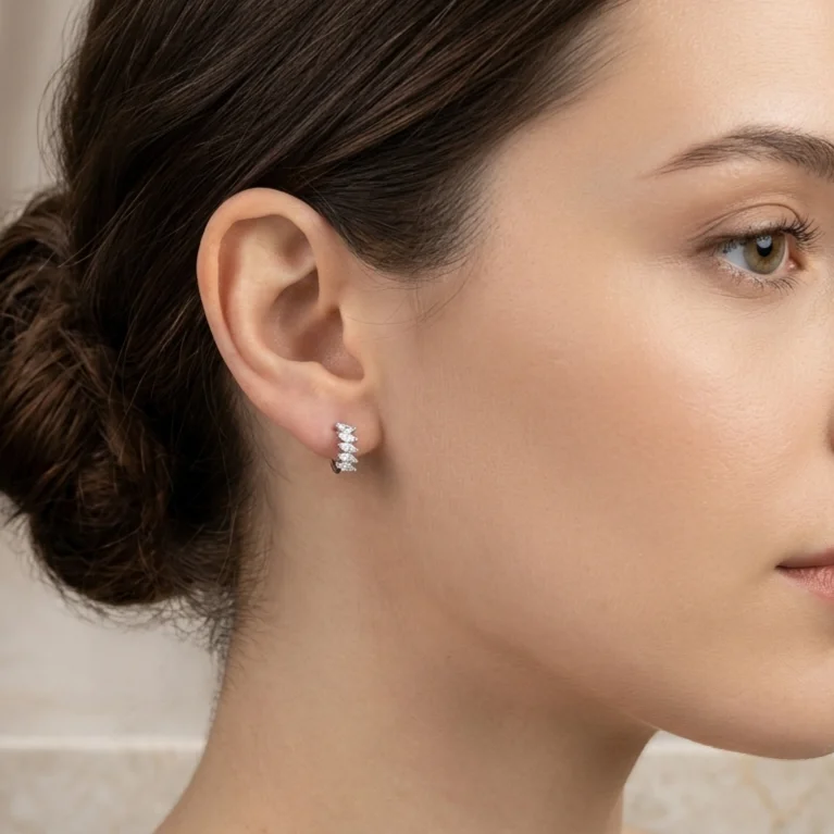 Ear Cuff Srebrne minđuše "Cluster Glamour" 925 - Слика 2